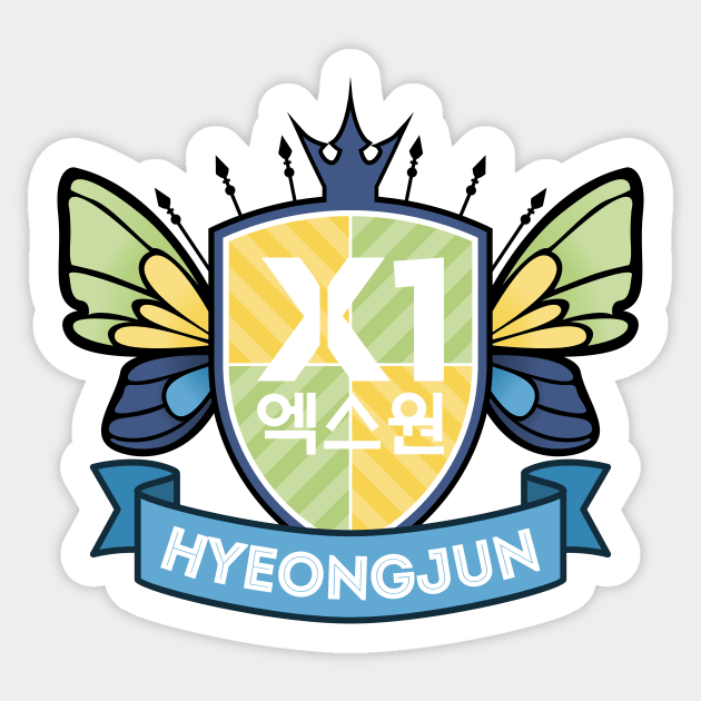 X1 Crest - Hyeong Jun Sticker by Silvercrystal